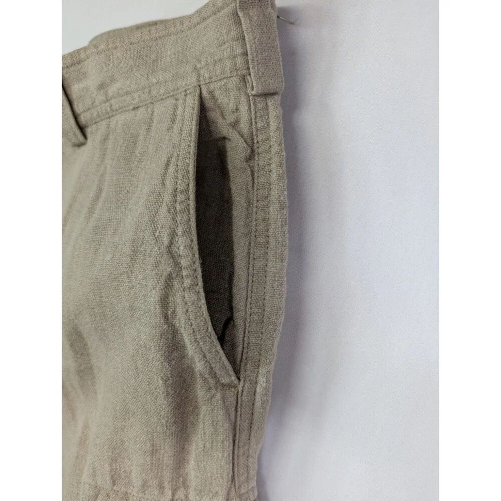 Daniel Cremieux Men’s Linen Khaki Cargo Shorts 36